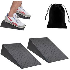 Squat Wedge Block 2Pcs - for Professional Trainer Athletes Portable Slant Board for Squats Weightlifting Calf Raise Block Improve Mobility and Performance