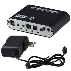 Sound Audio Adapter Multi Interfaces 5.1CH &2.1CH DAC Digital 5.1 Audio Decoder Digital Sound Decoder Converter Xbox, HDTV Blu-ray
