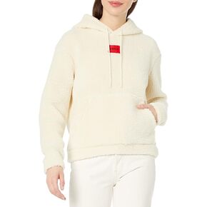 HUGO Women's Comfy Teddy Hooded Sweatshirt