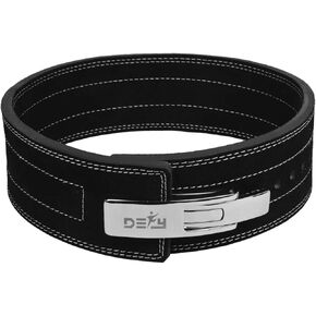 DEFY Weightlifting Lever Belt – 4" Wide Powerlifting Strongman Gym Belt for Men & Women – 10MM Lever Belt for Lower Back Support, Workout, Deadlift & IPF Bodybuilding