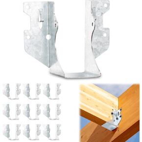 2x4 Joist Hanger LU24 1.2mm Thickness Steel Galvanized Face Mount Joist Hangers Hurricane Ties for Wood Rafters and Truss, 12 Pack