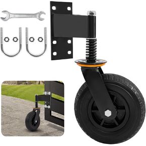 8in Gate Wheel for Metal Tube Gates Wooden Gates Heavy Duty Fence Gate Wheel 600lb Capacity 360 Degree Rotation Shock Absorbing, black in Saudi Arabia