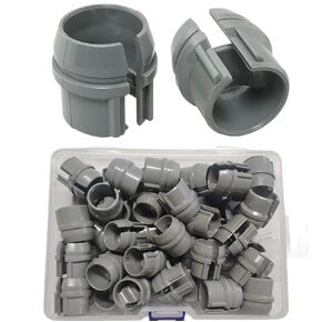 50pcs 1/2 Inch Non-Metallic Cable Connector - Snap Style Installation - Labor Saving, for Confined Areas - Single Cable 14/2-10/3 - Two Cables 14/2, 12/2, 14/3AWG(Gray)