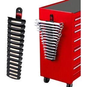 SEDY 14-Slot Magnetic Wrench Organizer Holder - Heavy-Duty Wrench Rack, Detachable Wrench Storage, Wall-Mounted Portable Tool Organizer for Toolbox Drawer Garages Workshops