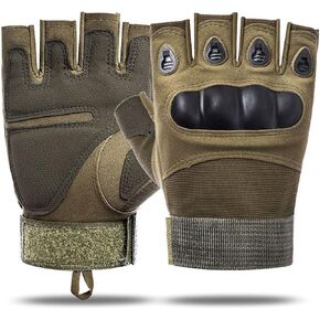 Outdoor Gloves for Men, Knuckle Protection Gloves Workout Gloves Training Gloves Fingerless Gloves