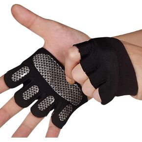 sunnex Gym Gloves for Women & Men - Fingerless Workout Gloves for Weightlifting, Lightweight Breathable Fitness Gloves for Sports and More