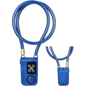 Lock, Chain Lock, Y787 Smart Alarm Lock, 4 Digital Passwords, IP44 Waterproof and Over 110dB Alarm Sound Anti Theft Chain Lock for Motorcycle Scooter