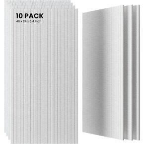 10 Pack Large Acoustic Panels,48 x 24 x 0.4 Inch Sound Proof Foam Panels for Walls，Premium Noise Dampening Panels,Sound Panels for Media Room, Office and Studio,Black