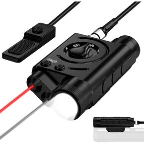 SMSlaser Red Laser Sight + Infrared(IR) Laser Sight + 1200 Lumens Tactical Flashlight, Including Battery Charger and Remote Control Switch, Class IIIA, Less Than 5mW