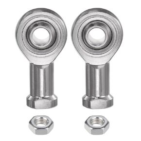 uxcell 2pcs SSI8T/K Female Rod End Bearing M8 Bore and M8x1.25 Right Hand Thread, Stainless Steel Joint Rod Ends, Includes Jam Nuts
