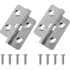 4PCS 1.5'' Removable Stainless Steel Hinges Slip Joint Flag Hinge-Lift Off Left/Right Handed Lid Door