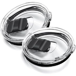 2Pack 30 oz Tumbler Lid for YETI Magnetic Slider Replacement Lids, Compatible for Yeti 30 oz Tumbler, 14 oz Mug and 35 oz Straw Mug, Travel Spill Proof Cup Lids Covers with Magnetic Slider Switch