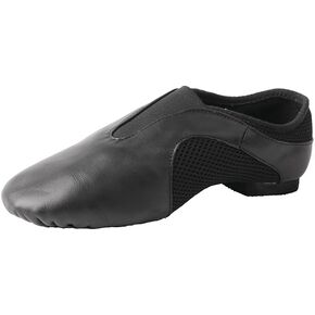 TMA EYES Slip On Leather Jazz Dance Shoes for Girls
