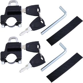2X Motorcycle Helmet Security Lock Replacement Anti-Theft Fixed Multi-Function Lock Accessories with Key for Motorcycles Bicycles E-Bike