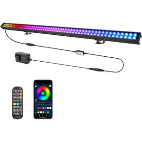 APP RGB LED Light Bar - Multi Colors Wash Light Music Sync Dimmable Brightness with App & Remote Control Compatible for iOS & Android Home Decor Ambiance Party Stage Lighting Effects