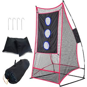 Kapler Football Kicking Throwing Net Portable Football Nets for Punt/Kick/Pass/Snap, 6x3FT Kicker Cage with Removable Target,Easy to Assemble Soccer Training Field Goal for Kids Outdoor Home Use