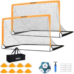Soccer Goal Set, Soccer Goals for Backyard, 6x4 FT Portable Pop Up Soccer Net Set for Kids Youth Outdoor Soccer Training Equipment with Soccer Ball, and Cones.