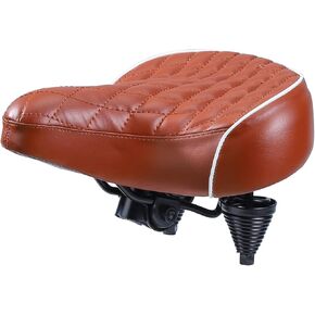 Beach Cruiser Bike Seat,Comfortable Extra Wide Suspension Bike Seat,Bike Seats for Heavy Riders,Electra Bike Seat Replacement for Men and Women.