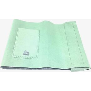 RBX 10" Wide Waste Trimmer With Pocket One Size Fits Most Strength & Conditioning Exercise Belt For Women Green