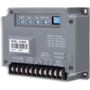 Agatige Engine Speed Controller, EG2000 12/24VDC Electronic Governor Diesel Generator Engine Speed Controller for Generator