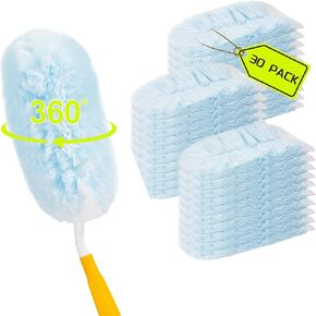 30 Count Disposable Dusters Refills Multi Surface 360 Heavy Duty Duster Refills Compatible with Swiffer Duster Refills