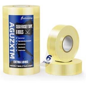 Clear Hockey Tape for Socks and Gear, Easy to Stretch and Tear