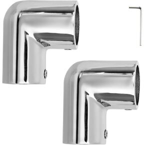 Heavy Duty Boat Handrail Fitting, 2-Way 90 Degree Elbow Hardware, 316 Stainless Steel, Pipe Connector for 7/8 or 1 inch Pipe Tubing (2 PCS)