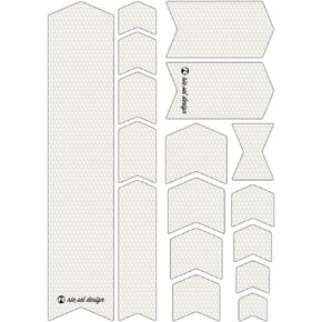 Riesel Design - Frame Protection Tape, 17-Piece Set - Bicycle Frame Protector, Mountain Bike Frame Guard, Honeycomb Material, Tool Free Installation - Frame:Tape 3000