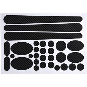 Bike Frame Sticker, 30 Pcs Plastic Chain Stay Decal Stickers for Mountain Bike Chain Protective (Carbon)