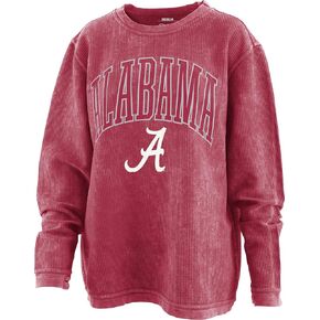 Women's Long Sleeve Oversized Corded Top - Comfy Crew Neck Sweatshirt