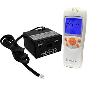 Durablow TR1004 Gas Fire Fireplace On/Off Remote Control Kit + Thermostat + Timer + Backlit Transmitter for Millivolt Valve, IPI Module, Replaces Wall Switch or Thermostat