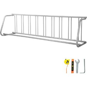 BestEquip 111" Length Floor Bike Rack, 9 Holders All-Steel Grid Bike Rack, Single-Side Storage Stand for Garages Streets Yards