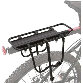 Cargo Rack Frame Mount, Adjustable Quick Release Rear Luggage Rack Touring Carrier Aluminum Alloy Mountain Road Rear Rack with Rear Reflector