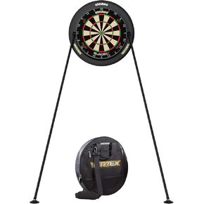 WINMAU Vertex Dartboard Stand - Portable Dart Board Mount - Includes Wall Protection from Darts and Carry Bag