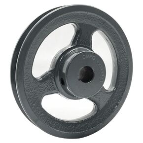 AK54-5/8 v Belt Pulley,5.25 inch OD, 5/8 Inch Bore,Cast Iron Material, AK Single Groove Mechanical v-Belt Pulleys for "4L" or "A" or "3L" Belts