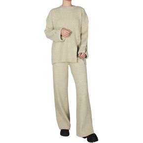 Women's Casual Outfits Crew Neck Sweatsuit Women's Button 2 Piece Outfit Tracksuits