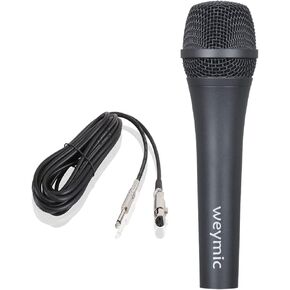 Wm80 Classic Style Dynamic Vocal Instrument with Clean Sound,Metal Body Microphone/w Cable 16.4ft XLR to 1/4''