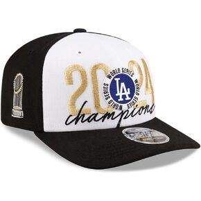 New Era LA Los Angeles Dodgers 9SEVENTY 2024 World Series Champions Gold Patch Snapback Cap, Adjustable Hat