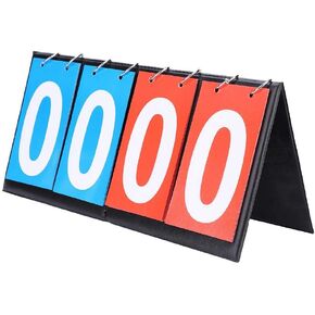 Vbestlife Tabletop Flip Scoreboard 2/3/4 Digit Portable Flip Sports Scoreboard Score Counter Scorekeeper for Table Tennis Basketball Football Baseball Vollyball(4digit) Basketball Scoreboard Portable
