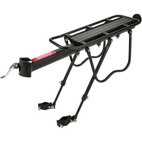 Rear Rack, Adjustable Cargo Carrier Quick Release Cycling Luggage Rack Accessories Equipment Stand with and Rear Reflector