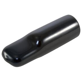 Caplugs 99390437 Plastic Cap with Flat Pull Tab. VFC-365-16, Vinyl, Cap ID 0.365" Length 1.000", Black (Pack of 100)