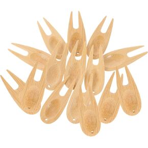 BESPORTBLE Golf Divot Repair Tool, 75 Pack Wood Golf Mark Repair Tool Ball Marker Bulk for Golfer