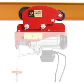 BEAMNOVA Manual Trolley for I-Beam 1 Ton Push Geared Overhead for PA600 PA700 PA800 PA900 PA1000 Electric Hoist with Heavy Duty 6 Wheels, Wide Flange, 2204 LBS Loading Capacity