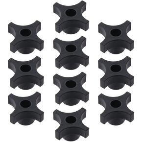 10Pcs M8 4-Point Thru Knobs Thread Clamping Knob Thumb Screw, Star Hand Knob Tightening Screw Knob for Machinery