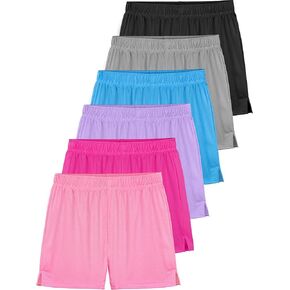 Resinta Girls Athletic Mesh Shorts Youth Basketball Soccer Shorts Kids Active Sports Shorts Gym Shorts