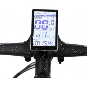 Electric Cycle LCD Display, 24V 36V 48V 60V Universal E Scooter M5 E Display Meter Control Panel Waterproof 5 Pin Electric Scooter Panel Screen for 31.8 22.2mm Electric