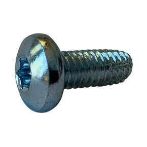 Small Parts 0404FTP Steel Thread Cutting Screw, Zinc Plated Finish, Pan Head, Star Drive, Type F, #4-40 Thread Size, 1/4" Length (Pack of 100)