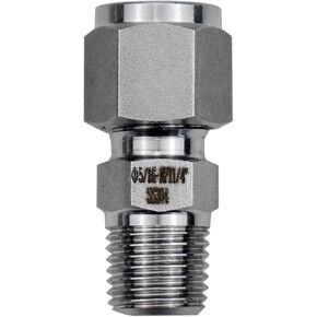 304 Stainless Steel Compression Fitting 5/16" Tube OD x 1/4" NPT Male Straight Adapter Connect with Double Ferrules (1/4 NPT x 5/16"OD)