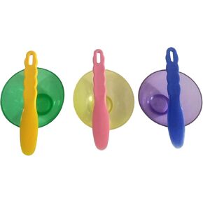 EustomA 3PCS Lab Flexible Alginate Rubber Spatulas Mixing Colour Bowl