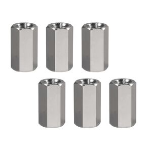 Hex Coupling Nut Pack of 6 M8 X 1.25-Pitch 24 mm Length Metric Coupling Nuts 304 Stainless Steel Rod Coupling Nuts
